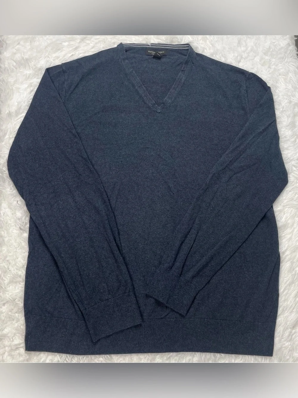 Banana Republic Luxury Blend Sweater Men’s Size XXL 2XL Silk Cashmere Blue